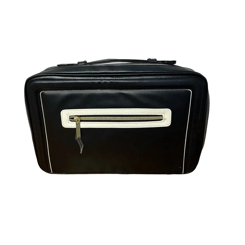 Estee Lauder Black White Cosmetics Bag Makeup Travel Case Toiletries
